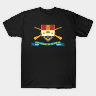 110th Infantry Regiment w Br - DUI - Ribbon X 300 T-Shirt